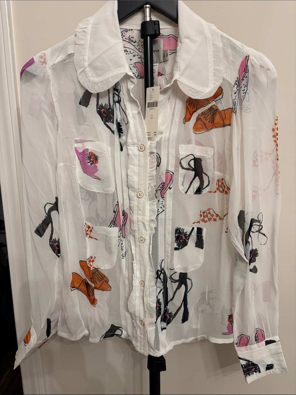 NWT Maeve Sheer Shirt